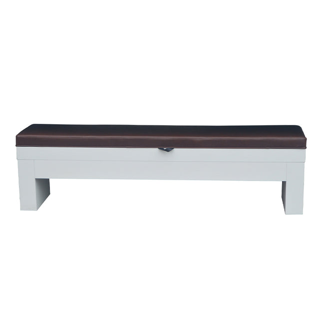 2 x 003 Storage Bench For Dining Pool Table - White Color