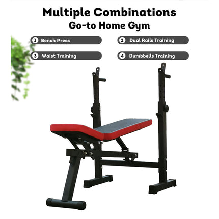 JMQ Fitness Foldable Multi-function Weight Bed Equipment Home Gym Workout