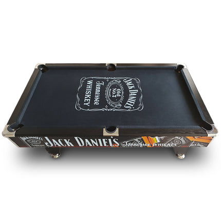 JD LOGO 7FT MDF  Pool Snooker Billiards Table Free Accessory - BLACK