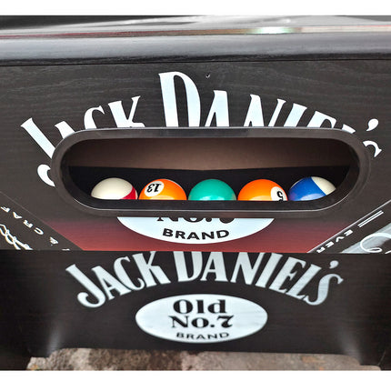 JD LOGO 7FT MDF  Pool Snooker Billiards Table Free Accessory - BLACK
