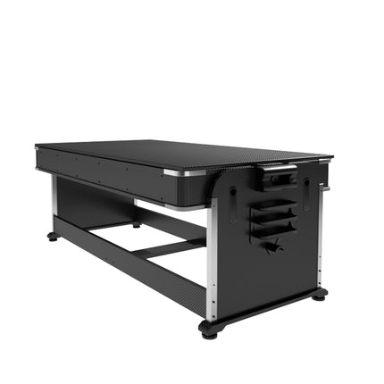 7Ft 4-In-1 Convertible Air Hockey / Pool Billiards /Dining table /Table Tennis Table Black Felt For Billiard Gaming Room Free Accessory