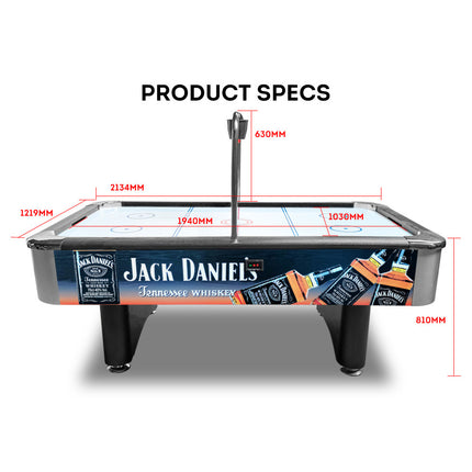 T&R SPORTS AH08 7FT Air Hockey Table W/ Bridge Electronic Scoreboard - JD&White