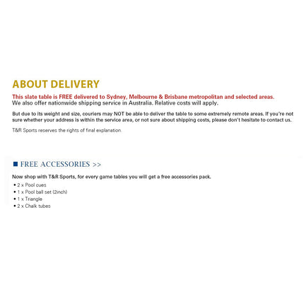 8FT Slate Pool Table Snooker Table Billiards Table With Dinning Top