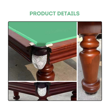 T&R SPORTS 8FT Luxury Slate Billiard Table Free Accessaries Pool/Billiard/Snooker Table - Pecan&Green