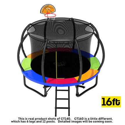 POP MASTER Curved Trampoline 5 Year Warranty Only For Frame With PE Sunshade Cover - 16FT