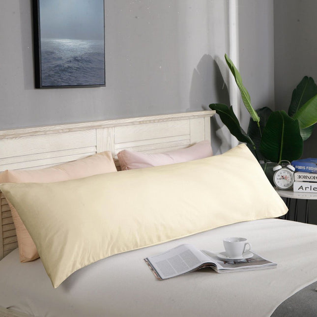 1000TC Premium Ultra Soft Body Pillowcase - Yellow Cream