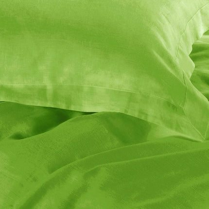 1000TC Tailored King Single Size Green Duvet Doona Quilt Cover Set