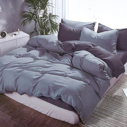 1000TC Reversible Super King Size Grey Duvet Doona Quilt Cover Set