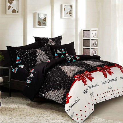 Merry King Size Christmas Quilt/Doona/Duvet Cover Set