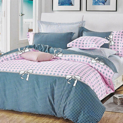 Pink Dots King Size Bed Quilt/Doona/Duvet Doona Duvet Cover Set