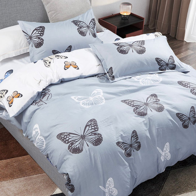 Butterfly King Size Quilt/Doona/Duvet Cover Set