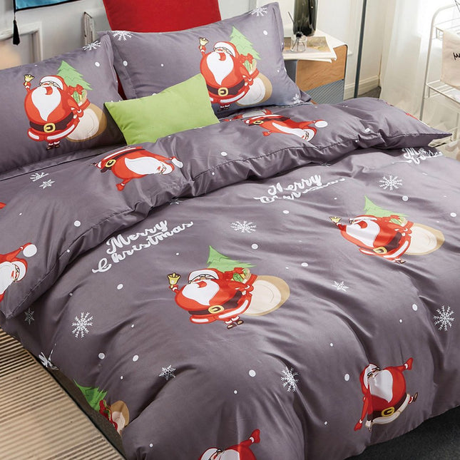 Christmas Santa King Size Quilt/Doona/Duvet Cover Set