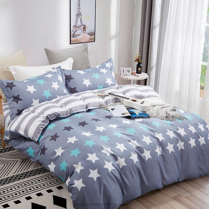 Stars King Size Quilt/Doona/Duvet Cover Set