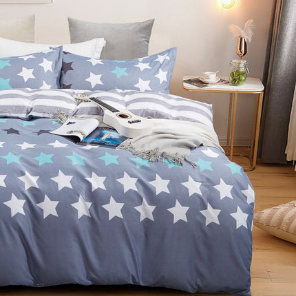 Stars King Size Quilt/Doona/Duvet Cover Set