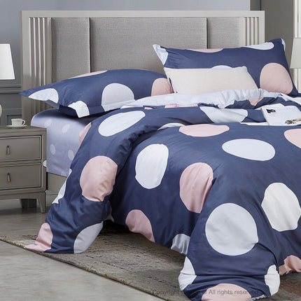 Circles King Size Quilt/Doona/Duvet Cover Set