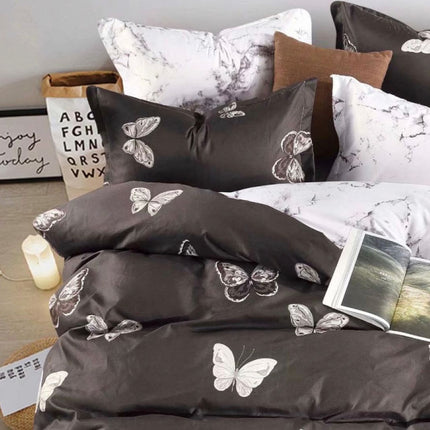 Butterfly Queen Size Quilt/Doona/Duvet Cover Set