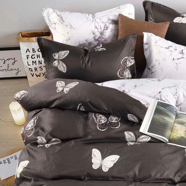 Butterfly Queen Size Quilt/Doona/Duvet Cover Set