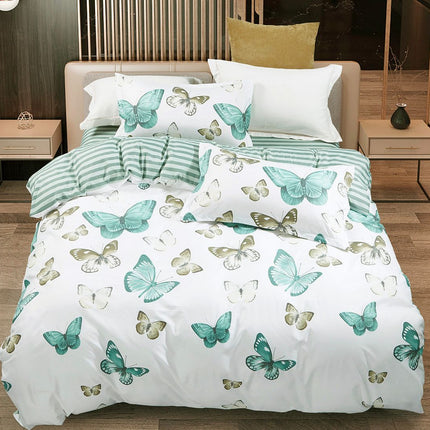 Fleur Butterfly Queen Size Quilt/Doona/Duvet Cover Set