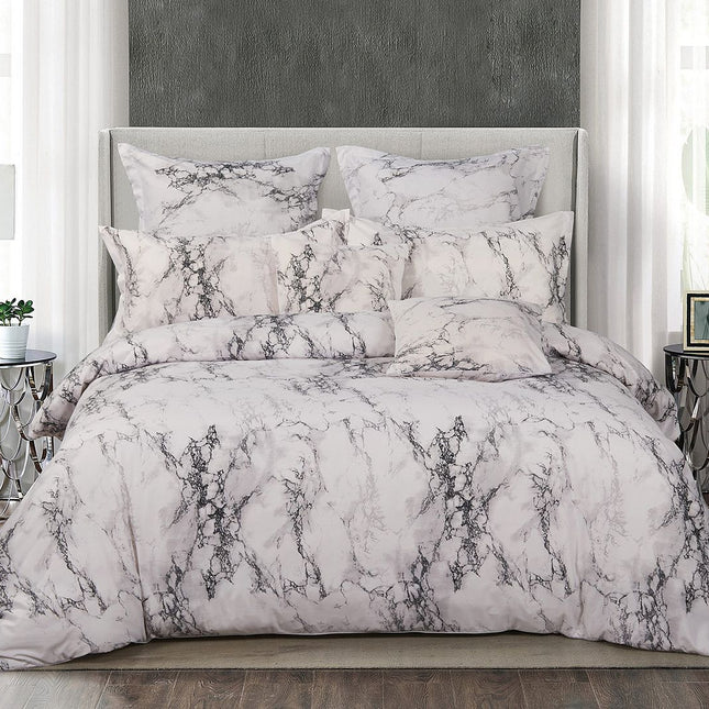 Marble Super King Size Duvet Doona Quilt Cover Set