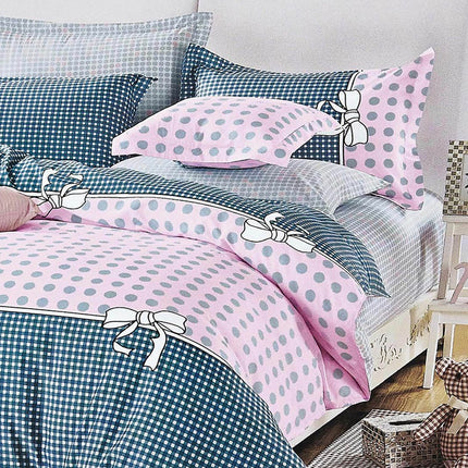 Pink Dots Super King Size Bed Quilt/Doona/Duvet Doona Duvet Cover Set