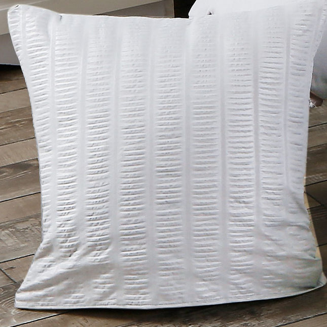 1000TC Premium Ultra Soft Seersucker Cushion Covers - 2 Pack - White