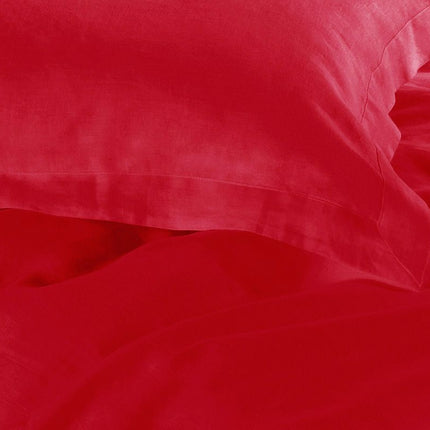 1000TC Tailored Queen Size Red Duvet Doona Quilt Cover Set