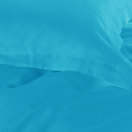 1000TC Tailored Super King Size Light Blue Duvet Doona Quilt Cover Set