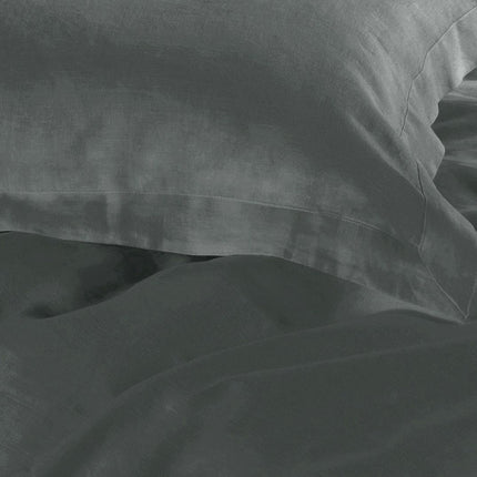 1000TC Tailored Super King Size Quilt/Doona/Duvet Cover Set - Charcoal