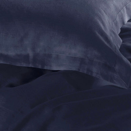 1000TC Tailored Super King Size Quilt/Doona/Duvet Cover Set - Midnight Blue