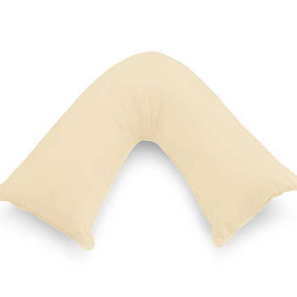 1000TC Premium Ultra Soft V SHAPE Pillowcase - Yellow Cream