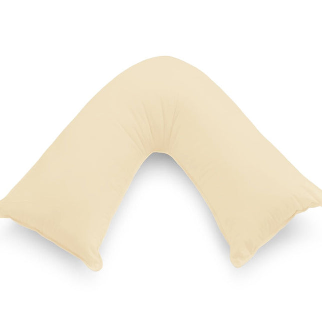1000TC Premium Ultra Soft V SHAPE Pillowcase - Yellow Cream