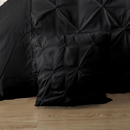 Diamond Pintuck Premium Ultra Soft Cushion Covers 2-Pack - Black