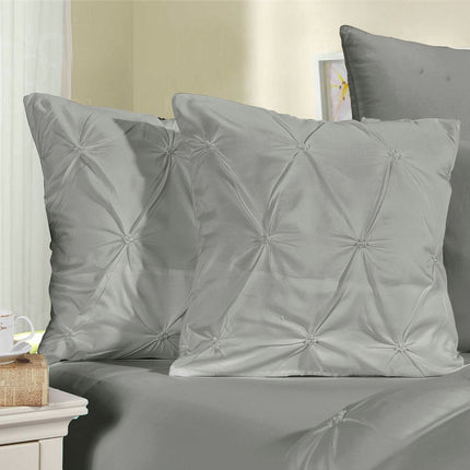 Diamond Pintuck Premium Ultra Soft Cushion Covers 2-Pack - Grey