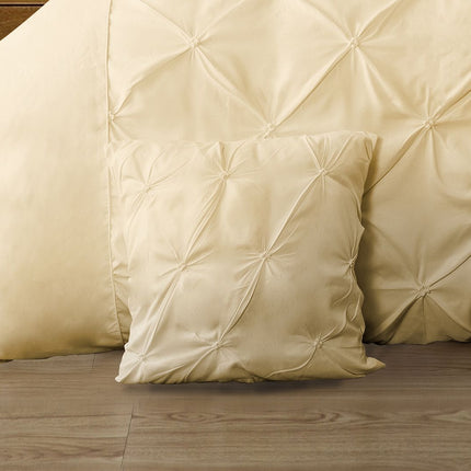 Diamond Pintuck Premium Ultra Soft Cushion Covers 2-Pack - Yellow Cream