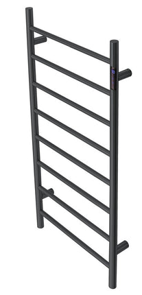2023 Matte Black stainless steel Heated Towel Rail rack Round AU 1000*450mm Timer