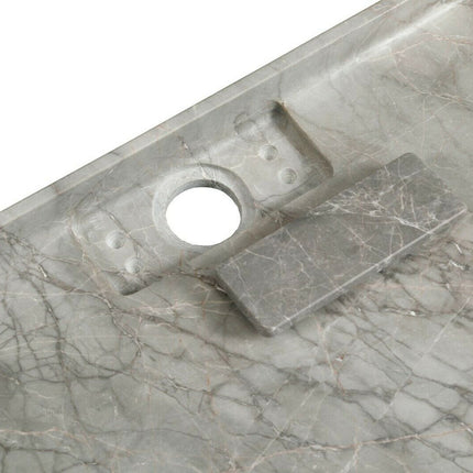 2023 Hand Crafted Marble Nature stone wash basin Matte Grey wall hung 600*300*60 mm