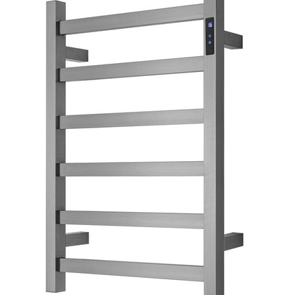 2023 Brushed Nickel stainless steel Heated Towel Rail rack Square AU 650*450mm Timer