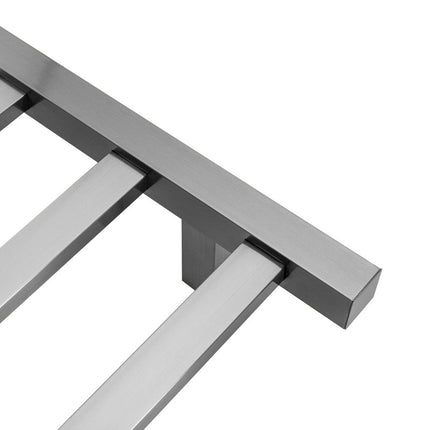 2023 Brushed Nickel stainless steel Heated Towel Rail rack Square AU 650*450mm Timer