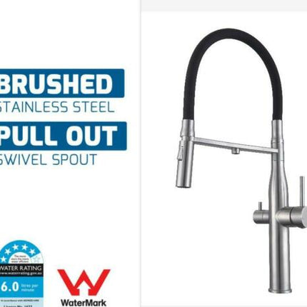 2023 Matte Black Pull out Kitchen tap stainless steel 3 way Pure Filter Water PVD plated