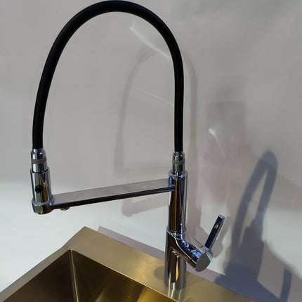 2023 Matte Black Brushed Gold Chrome Pull out Kitchen tap 3 way pure water PVD plated