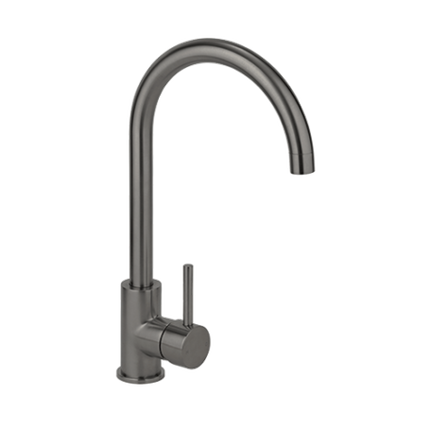 2023 Matte Black Goose neck Swivel Kitchen tap stainless steel PVD plated