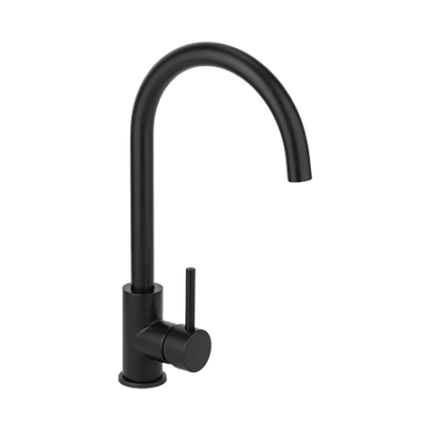 2023 Matte Black Goose neck Swivel Kitchen tap stainless steel PVD plated