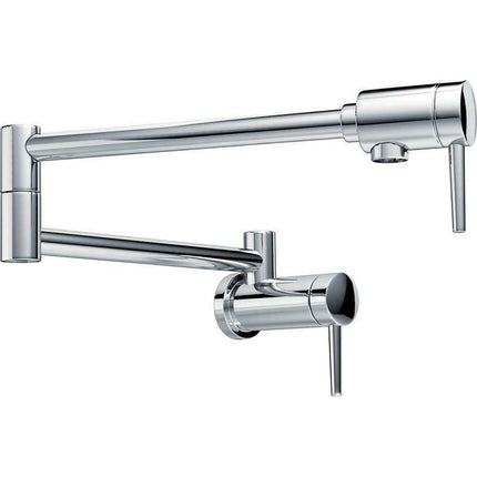 2023 Brushed Nickel Kitchen tap Wall Mounted Pot Filler Single Cold Water inlet