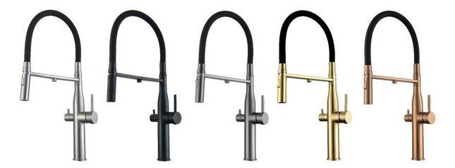 2023 Kitchen Mixer Matte Black Pull Out Spray 3 way filter Faucet solid stainless steel 304 Tap