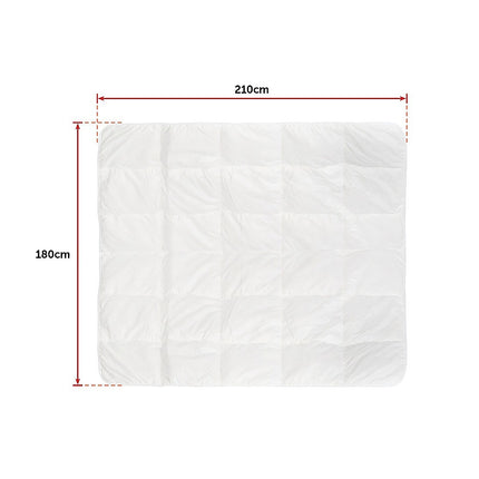 100% White Goose Feather Duvet / Quilt - DOUBLE