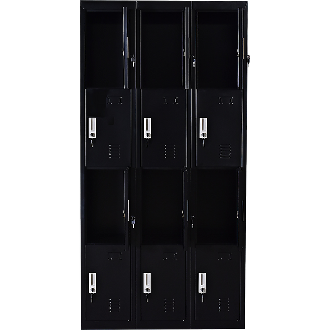 Twelve-Door Office Gym Shed Storage Locker