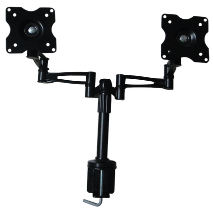 Two-Screen 10-25" Desk Monitor TV Plasma LED LCD Work Mount