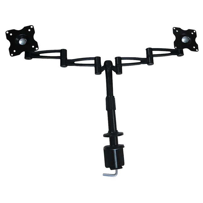 Two-Screen 10-25" Desk Monitor TV Plasma LED LCD Work Mount