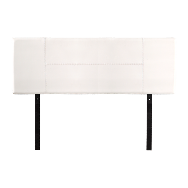 PU Leather Queen Bed Headboard Bedhead - White
