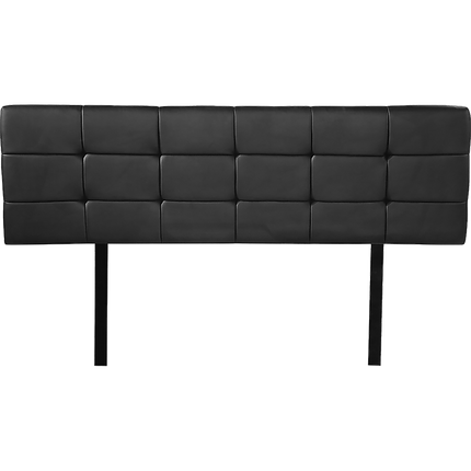 PU Leather Queen Bed Deluxe Headboard Bedhead - Black